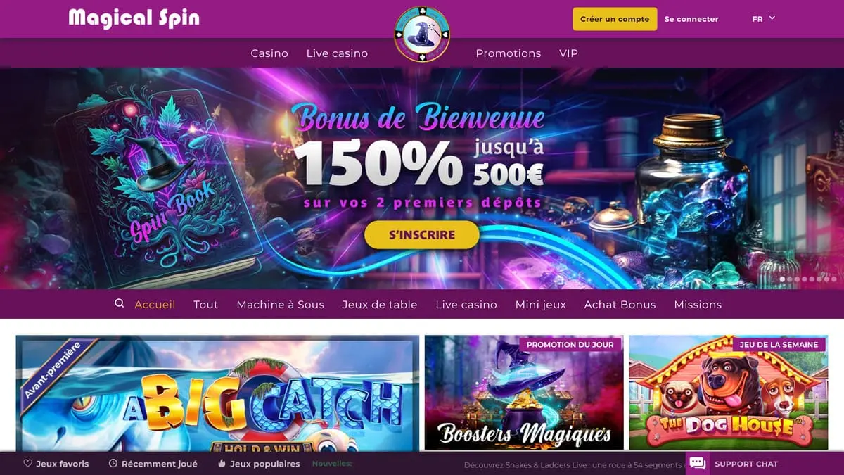 Magical Spin casino en ligne France